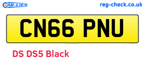 CN66PNU are the vehicle registration plates.
