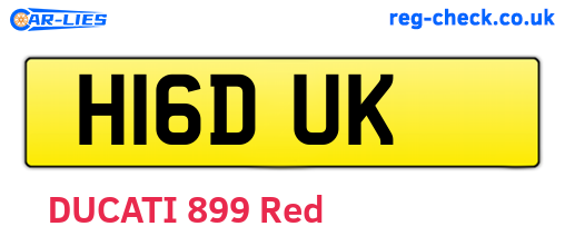H16DUK are the vehicle registration plates.