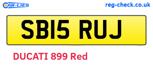 SB15RUJ are the vehicle registration plates.