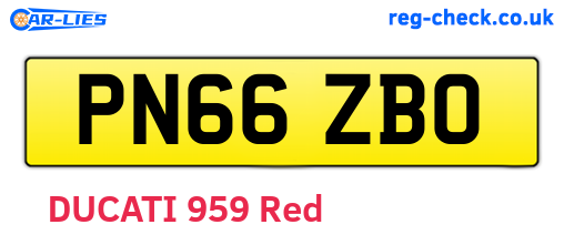 PN66ZBO are the vehicle registration plates.