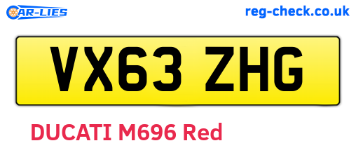 VX63ZHG are the vehicle registration plates.
