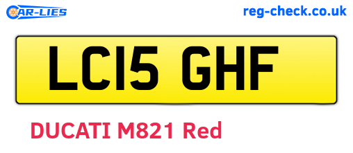 LC15GHF are the vehicle registration plates.