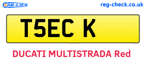 T5ECK are the vehicle registration plates.