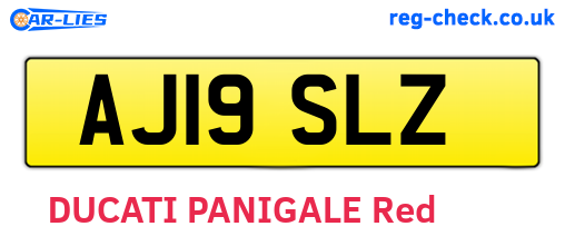 AJ19SLZ are the vehicle registration plates.