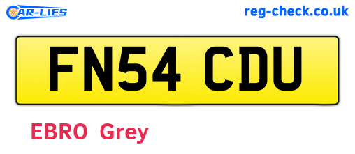 FN54CDU are the vehicle registration plates.