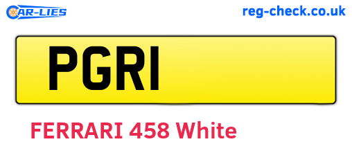 PGR1 are the vehicle registration plates.