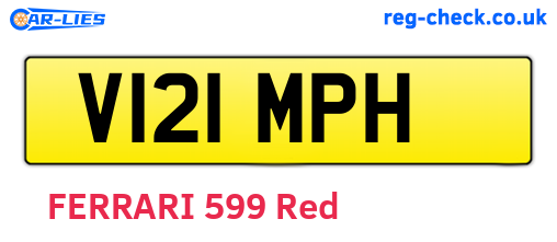 V121MPH are the vehicle registration plates.
