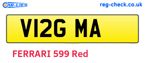V12GMA are the vehicle registration plates.