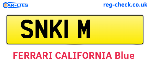 SNK1M are the vehicle registration plates.