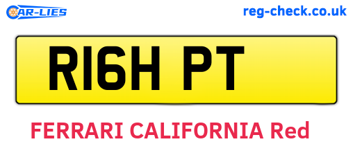 R16HPT are the vehicle registration plates.
