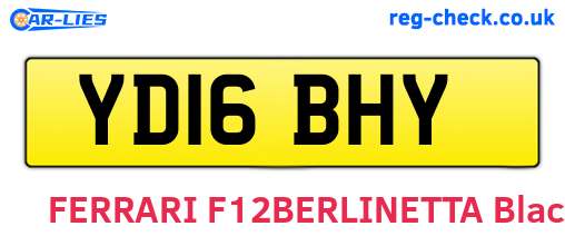 YD16BHY are the vehicle registration plates.