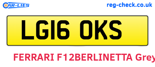 LG16OKS are the vehicle registration plates.