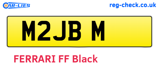 M2JBM are the vehicle registration plates.