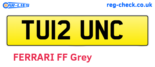 TU12UNC are the vehicle registration plates.