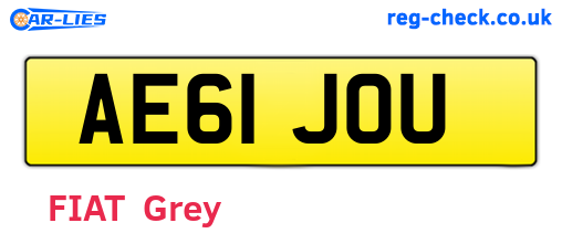 AE61JOU are the vehicle registration plates.