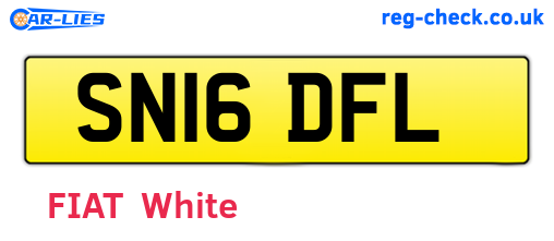 SN16DFL are the vehicle registration plates.