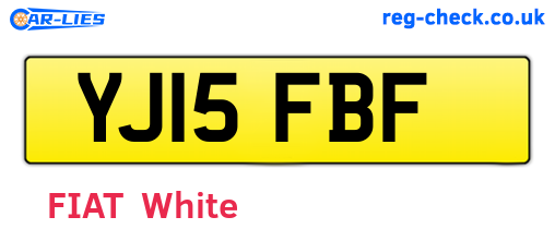 YJ15FBF are the vehicle registration plates.