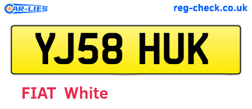 YJ58HUK are the vehicle registration plates.