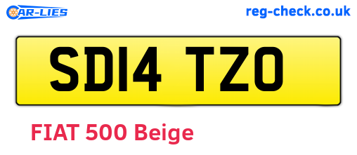 SD14TZO are the vehicle registration plates.