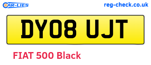 DY08UJT are the vehicle registration plates.