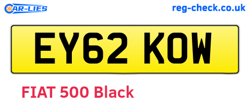 EY62KOW are the vehicle registration plates.