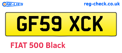 GF59XCK are the vehicle registration plates.