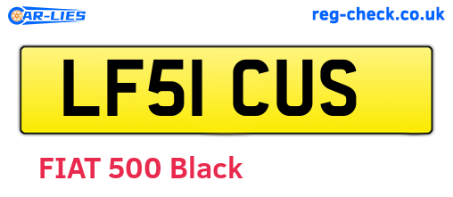 LF51CUS are the vehicle registration plates.