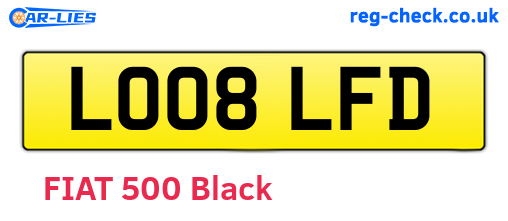 LO08LFD are the vehicle registration plates.