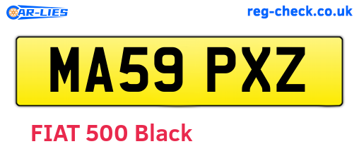 MA59PXZ are the vehicle registration plates.