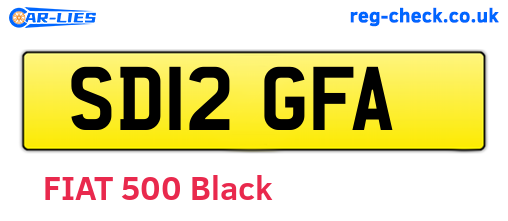 SD12GFA are the vehicle registration plates.