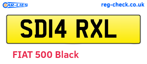 SD14RXL are the vehicle registration plates.