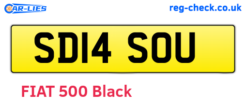 SD14SOU are the vehicle registration plates.