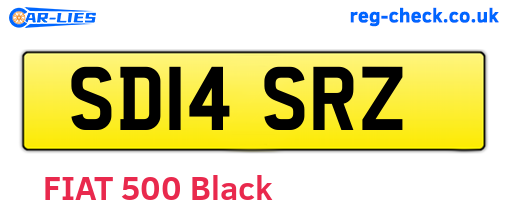 SD14SRZ are the vehicle registration plates.