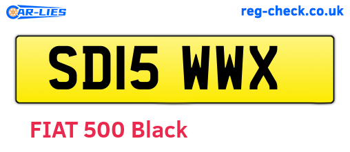 SD15WWX are the vehicle registration plates.