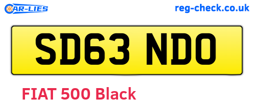 SD63NDO are the vehicle registration plates.