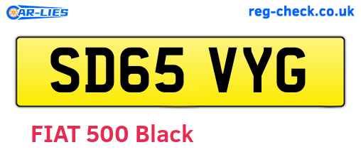 SD65VYG are the vehicle registration plates.