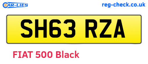 SH63RZA are the vehicle registration plates.