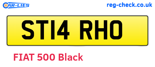 ST14RHO are the vehicle registration plates.