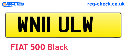 WN11ULW are the vehicle registration plates.