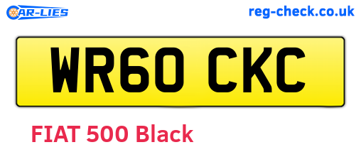 WR60CKC are the vehicle registration plates.