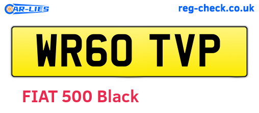 WR60TVP are the vehicle registration plates.