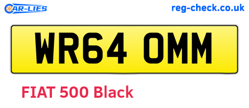 WR64OMM are the vehicle registration plates.