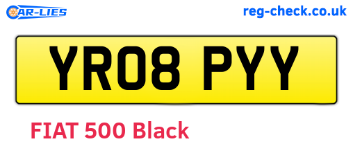 YR08PYY are the vehicle registration plates.