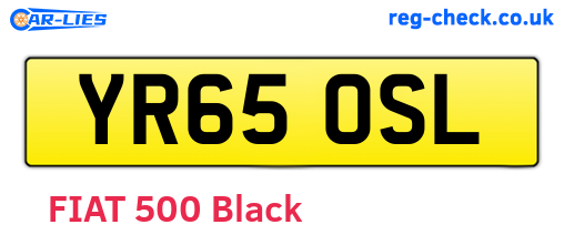 YR65OSL are the vehicle registration plates.
