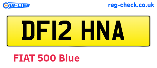 DF12HNA are the vehicle registration plates.