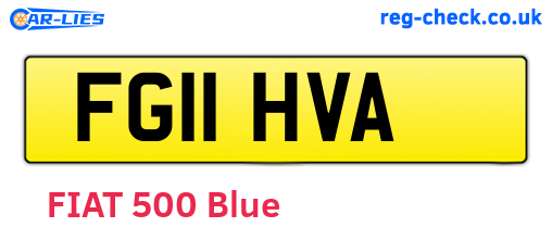 FG11HVA are the vehicle registration plates.