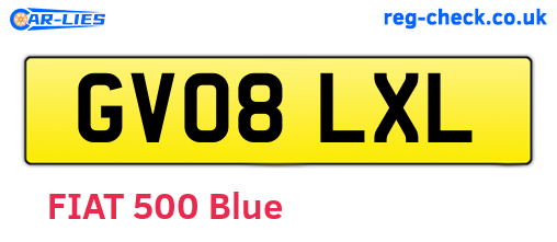 GV08LXL are the vehicle registration plates.