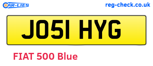 JO51HYG are the vehicle registration plates.