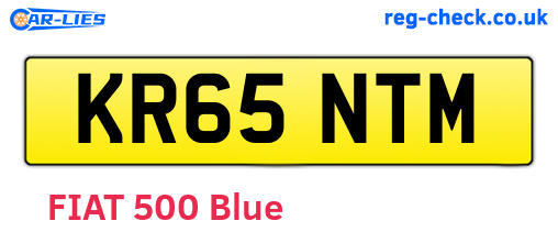 KR65NTM are the vehicle registration plates.
