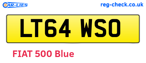 LT64WSO are the vehicle registration plates.